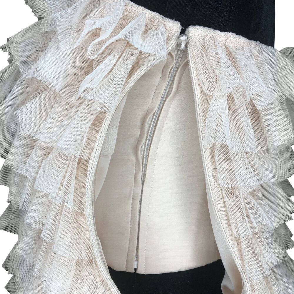 Haute Hippie Cream Tiered Ruffle Dress - Size Small - Picture 7 of 13